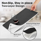ALIUNI Drawer and Shelf Liner, Non-Slip Kitchen Cabinet Liners Non-Adhesive Thick Strong Grip Waterproof Washable Mats Protect Dresser Shelves Cupboard Bathroom Cabinets, Black, 24 in X 30 FT