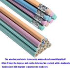 Jsehchya 50PCS Triangular Grip Wooden cased Pencils for Kids with Erasers, Fun Cute Wood Wedding Golf Triangle Pencils for School,Drawing,Gift (50PCS)