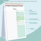 Thboxes 2 Packs To Do List Notepad, 104 Pages To Do List Notebook A5 Undated Daily Planner Notepad with Task Checklist Home Office School Supplies