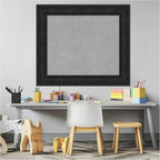 Amanti Art Black Framed Magnetic Board 27x31 Medium Vision Board for use with Magnets, 100% Metal Sheet to Display Items as Office Decor or for Home Organization in mudroom, Kitchen or Kids Room