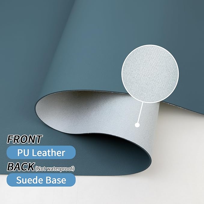Bloss Light Blue Desk Mat 31.5x15.7, Desk Matt for Desktop, Waterproof Large Desk Mat, Computer Mat for Office/Home/Decor