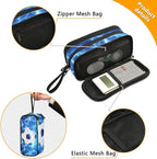 DVGMBXY Soccer Starry Sky Pencil Case Box for kids Teens Boys Girls Large Pencil Pouch with Zipper Compartments Big Capacity Stationery Pen Bag Organizer for Kids Teens Adults School Office