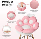 Ditucu Cat Paw Cushion Kawaii Chair Cushions 27.5 x 23.6 inch Cute Stuff Seat Pad Comfy Lazy Sofa Office Floor Pillow for Gaming Chairs Room Decor Pink