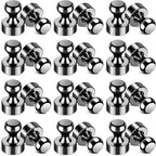 VNDUEEY 24Pcs Black Fridge Magnet Refrigerator Magnets, Magnets for Whiteboard, Small Strong Magnet for Kitchen, Office, School, Locker, Metal Decorative