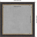 Amanti Art Black Framed Magnetic Board 29x29 Medium Vision Board for use with Magnets, 100% Metal Sheet to Display Items as Office Decor or for Home Organization in mudroom, Kitchen or Kids Room