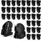 GOOLADA 36Pcs Black Cubicle Clips, Plastic Cubicle Hooks for Fabric Walls, Cubical Accessories for Work, Thumb Tacks for Cork Board, Push Pins for Bulletin Board, Wall, Classroom, School,Office