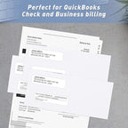 500#8 Self Seal Business Envelopes, PANDRI No.8 Double Window Design for Business and Quickbooks Check(invoice not fit), Documents Secure Mailing - Number 8 Size 3 5/8 X 8 11/16-24LB