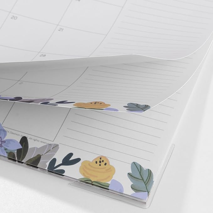 Desk Calendar 2026, Dexmon Desk Pad Calendar 15 x 12 Inch 18 Months Runs From January 2026 to June 2027, Floral Design Calendar 2026 for Home School and Office