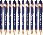 CRME Bulk Custom Pens Personalized Customized Engraved Writing Pen with Name Logo Soft Grip Ball Point Pen for Men Women Smooth Writing Black Ink for Graduation Journaling Signature Purple Pens