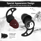 VANLON Earplugs for Sleep, Reusable Ear Plugs for Sleeping Noise Cancelling, 2Pairs Super Comfort Fit Earplugs Sound Blocking for Sleeping, Sensory Issues, Newborn Mom, 33dB Noise Reduction (Black)