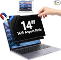 GUDTEKE 2Pack Magnetic 14 Inch Laptop Privacy Screen 16:9 Aspect Ratio, Removable Anti-Blue/Glare Protector Film, Anti Spy Desktop Security Private Filter 14in