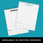 PAPERAGE 2026 Calendar, 12 Months (January 2026 - December 2026), Large (11.4 in x 14.76 in), Spiral Bound, 2026 Vertical Wall Calendar with Monthly & Yearly Views, Premium Paper - Pastel