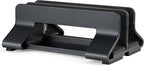 Psitek Aluminum Dual Vertical Laptop Stand Dock Holder, Supports 2 Devices, Adjustable Slot Width 15-36mm, Space-Saving Upright Storage for MacBook and Laptops