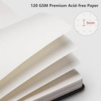 RETTACY Bullet Dotted Journal Notebook, 256 Pages, A5 Medium Size (5.7'' × 8.3''), Leather Hardcover, 120 GSM Thick Paper, for Bullet Journaling, Planning, Tracking (Dark Green)