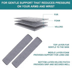 2 Pcs Small Armrest Pads Covers - Widened Self-Adhesive Straps Comfortable and Protective for Toilet Handle, Office Chairs, and Armrest Chairs Comfort Padding Pressure (Size：S)
