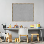Amanti Art Silver Framed Magnetic Board 22x26 Medium Vision Board for use with Magnets, 100% Metal Sheet to Display Items as Office Decor or for Home Organization in mudroom, Kitchen or Kids Room