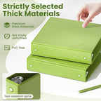 SUNEE 3 Ring Binder 1.5 Inch 1 Pack, Clear View Binder Three Ring PVC-Free (Fit 8.5x11 Inches) for School or Office Supplies, Tender Green
