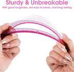 Hoiny 10 Pack Clear Protractor, 6 Inch Plastic Protractors, 180 Degrees Accurate Math Geometry Tools for School, Office, Classroom (Pink)