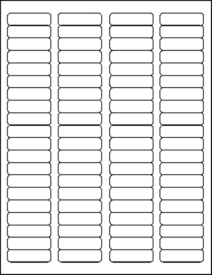 MACO Laser/Ink Jet White Return Address Labels, 1/2" x 1-3/4", 80 per Sheet, 2000 per Pack (ML-8025)