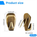 Hufopik 10 Pcs Cubicle Hooks - Fabric Panel Wall Clips for Hanging Coats, Pictures, Supports up to 40 lbs (Bronze)
