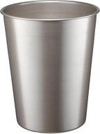 Monarch Abode Metal Bathroom Trash Can – Waste Basket for Bedroom, Office Desk, & Dorm, Handcrafted, Durable Decorative Pewter Small Trash Can Bathroom Garbage Bin Wastebasket