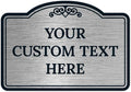 Custom Decorative Sign, Personalized Metal Sign for Business, Driveway, Home, Airbnb, Office Door Plaque, Brushed Nickel Sign, 7x10 Inches, ACM, Fade Resistant, Made in USA by Sigo Signs