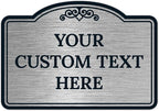Custom Decorative Sign, Personalized Metal Sign for Business, Driveway, Home, Airbnb, Office Door Plaque, Brushed Nickel Sign, 7x10 Inches, ACM, Fade Resistant, Made in USA by Sigo Signs