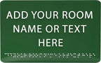 ADA CENTRAL SIGNS - 9" X6" Personalized Custom Sign - ADA Compliant Tactile Graphics Grade 2 Braille Text Acrylic Wall Signs - Add Your Room Name Text Sign for Home School Office Business Workplace