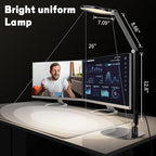 LitONES LED Desk Lamp for Home Office, Eye-Caring Modern Desk Light, 3 Color Temperature 10 Brightness Computer Light, Dimmable Desk Light with Memory & Timer Func, Metal Swing Arm Table Lamp