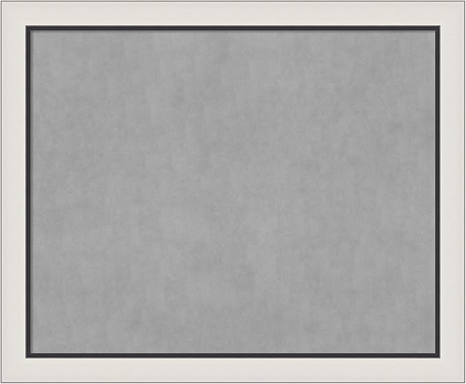 Amanti Art Silver Framed Magnetic Board 38x46 X-Large Vision Board for use with Magnets, 100% Metal Sheet to Display Items as Office Decor or for Home Organization in mudroom, Kitchen or Kids Room