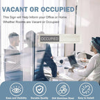 Vacant Occupied Privacy Sign, Vacant Occupied Door Sign for Home Office Restroom Conference Hotels Hospital, Slider Door Indicator Tells Whether Room Vacant or Occupied, 7'' x 1.5'' - Stainless Steel