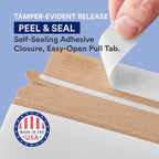 BOX USA StayFlat Envelope 9"L x 11.5"W 100-Pack for Keeping Photos, Documents & Artwork Protected During Mailing and Shipping