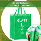Clysee 4 Pcs Recycling Bin Bags Separate Recycle Bin Waterproof Waste Baskets Recyclable Waste Trash Sorting Organizer for Home Office Kitchen, Battery, Can, Paper, Plastic and Glass