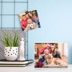 NIUBEE Acrylic Sign Holder 8.5x11 Inches 6 Pack Horizontal, T Shape Double Sided Clear Frames, Plastic Paper Flyer Display Holder, Document Menu Table Stand for Office, Store -Landscape