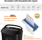 VidaTeco Paper Shredder 14-Sheet Cross-Cut Shredder with US Patented Cutter,Also Shreds Card/CD,Heavy Duty Paper Shredding Machine for Home Office,Fast with Jam Proof System,6.6-Gallon Basket (ETL)