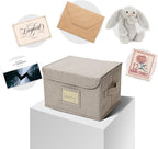 Vienrose Greeting Card Organizer Storage Box with 20 Removable Dividers, 84 Self-stick Labels, Perfect for Photos, Envelopes, Scrapbooking, Paper, Stickers Holder 1 Pack Beige