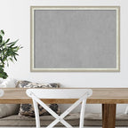 Amanti Art Silver Framed Magnetic Board 22x30 Medium Vision Board for use with Magnets, 100% Metal Sheet to Display Items as Office Decor or for Home Organization in mudroom, Kitchen or Kids Room