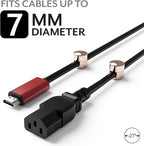 ICONIT Cable Anchors for Desk Organization | Premium Aluminum Cord Organizers | Charger + Cable Management Clips for Home & Office | Stylish, Sturdy, & Functional | (3 Pack) (Copper)