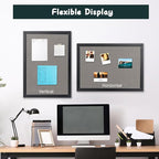 Gideal Cork Board Bulletin Board, 24 x 36 Inch Cork Boards for Walls, Large Cork Board for Office, School & Home with Imported Solid Wood Frame and Grey Canvas, Wall Mounted Notice Boards, 2 Pack
