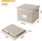 Greeting Card Organizer Box with 16 Dividers,Collapsible Greeting Card Storage Box with Handles Hold 150+ Cards,Greeting Card Holder for Greeting Cards,Sticker, Recipes, Photo, Envelope (Beige, 2 pcs)