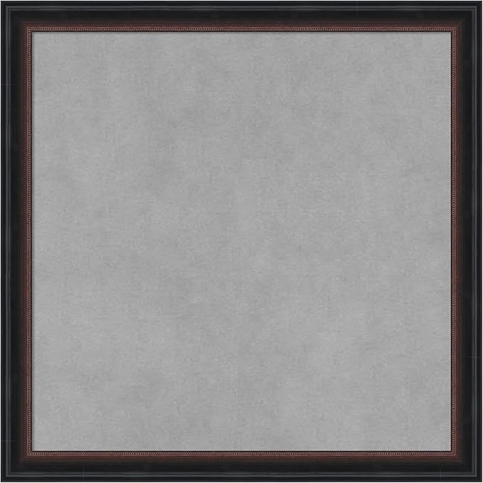 Amanti Art Black Framed Magnetic Board 18x18 Small Vision Board for use with Magnets, 100% Metal Sheet to Display Items as Office Decor or for Home Organization in mudroom, Kitchen or Kids Room