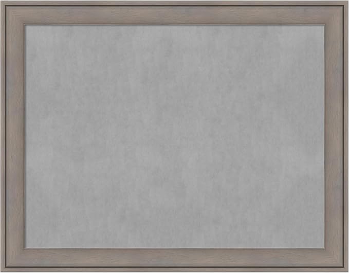 Amanti Art Grey Framed Magnetic Board 21x27 Medium Vision Board for use with Magnets, 100% Metal Sheet to Display Items as Office Decor or for Home Organization in mudroom, Kitchen or Kids Room