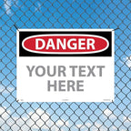 Custom OSHA Style Danger Sign 18" x 24" Aluminum Sign, Customizable "Your Text Here", by AccuformNMC Made in USA