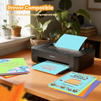 Light Blue Cardstock 8.5" x 11 ",Cardstock Paper,Colored Paper,40 Sheets Blue Card Stock for Party, Invitations, Art, Drawing, Menus, DIY Cards, Tags, Crafts Certificates, School, Office Printing