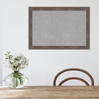 Amanti Art Grey Framed Magnetic Board 19x27 Medium Vision Board for use with Magnets, 100% Metal Sheet to Display Items as Office Decor or for Home Organization in mudroom, Kitchen or Kids Room