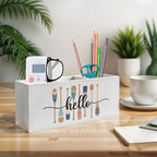 Exqcom Lake Decor Pen Pencil Holder, Lake House Decor, Lakes Gifts for Women Men, Retro Colorful Paddle Pencil Pen Holder Organizer for Home Office Desk Accessories