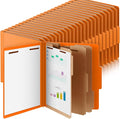 Skyygemm 48 Pcs Classification Folders Letter Size, 3 Divider Pressboard File Folder with Fasteners, Expanding File Organizer Bulk for School Teachers, Office Employee, Coworker, Staff (Orange)