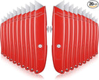 20 Pcs Retractable Utility Knife, Box Cutter Aluminum Alloy Carpet Knife Heavy Duty Utility Knives Sharp Razor Blade for Cardboard Box Cartons Opener DIY Home Office (Red)