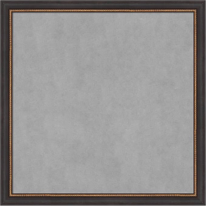 Amanti Art Black Framed Magnetic Board 27x27 Medium Vision Board for use with Magnets, 100% Metal Sheet to Display Items as Office Decor or for Home Organization in mudroom, Kitchen or Kids Room