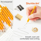 Shuttle Art 360 Pack #2 HB Golf Pencils, Wood-cased 3.5” Mini Pencils Bulk, Pre-sharpened Small Pencil for Kids Teachers Writing Marking Sketching, Classroom Essentials, Back to School Supplies